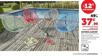 Hyper U Fauteuil Cancun offre
