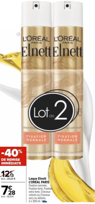 Carrefour Market L’oréal paris laque elnett offre