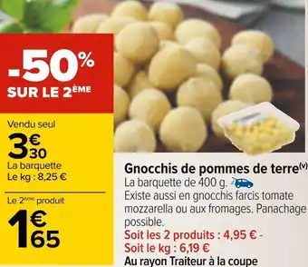 Carrefour Gnocchis de pommes de terre offre