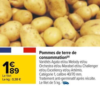 Carrefour Pommes de terre de consommation offre
