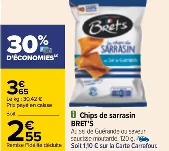 Carrefour Bret's chips de sarrasin offre