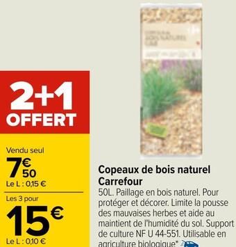 Carrefour copeaux de bois naturel