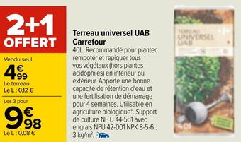 Carrefour Carrefour terreau universel uab offre