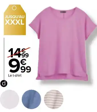 Tex t-shirt lin femme