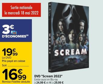 Carrefour Dvd "scream 2022" offre