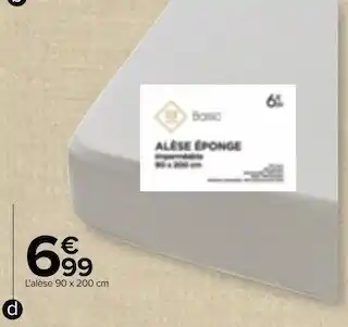 Carrefour Tex home alèse bouclette "imperméable" offre