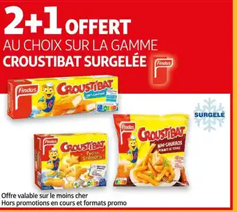 Auchan Findus bon plan sur la gamme croustibat surgelée de la marque findus offre