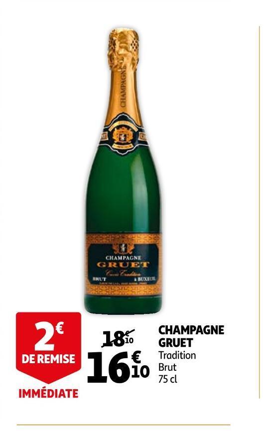Promo Gruet champagne chez Auchan