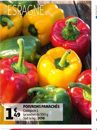 Auchan Poivrons panachés offre