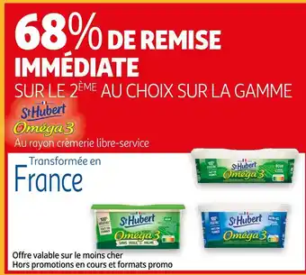 Auchan St hubert bon plan sur la gamme de la marque st hubert omega 3 offre