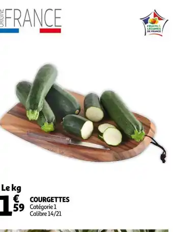 Auchan Courgettes offre