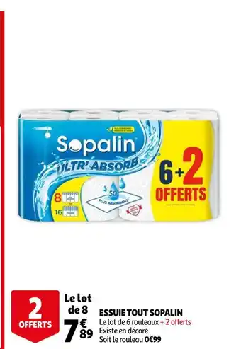 Auchan Sopalin essuie tout offre