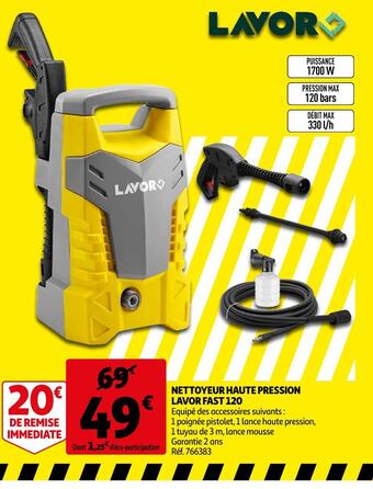 Auchan Lavor nettoyeur haute pression fast 120 offre