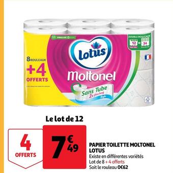 Auchan Lotus papier toilette offre