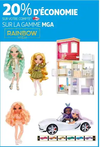 Rainbow bon plan sur la gamme mga de la marque rainbow