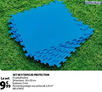 Auchan Bestway set de 9 tapis de protection offre