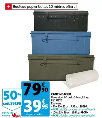 Auchan Cantine acier offre
