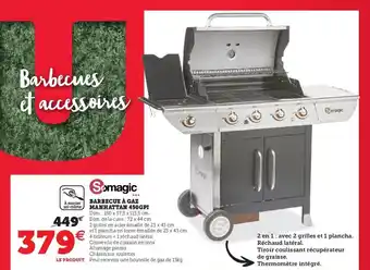 Hyper U Barbecue à gaz manhattan 450GPI offre