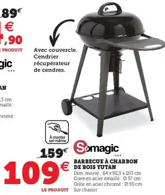 Hyper U Barbecue à charbon de bois yutan offre