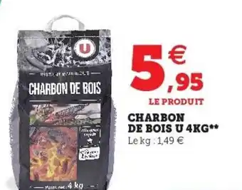 Hyper U Charbon de bois u 4KG offre