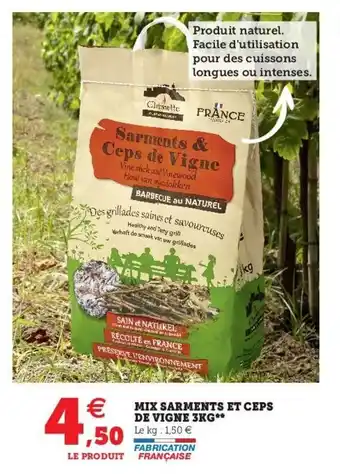 Mix sarments et ceps de vigne 3KG
