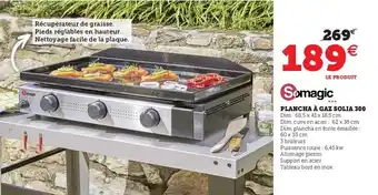 Hyper U Plancha à gaz solia 300 offre