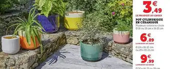 Hyper U Pot cylindrique en céramique offre