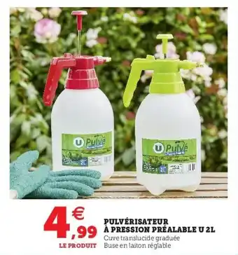Hyper U Pulvérisateur à pression préssion préalable u 2L offre