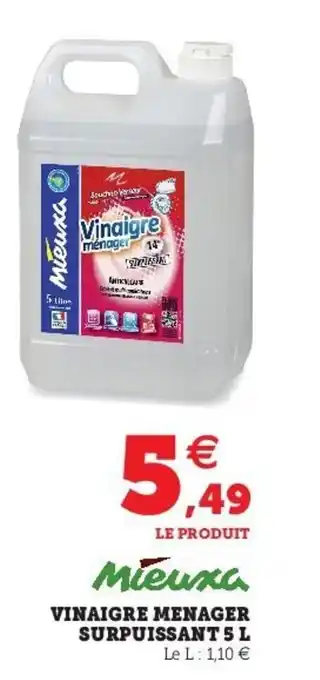 Hyper U Vinaigre menager surpuissant 5 L offre