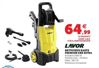 Hyper U Nettoyeur haute pression one extra offre
