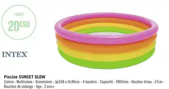 Géant Casino Intex piscine sunset glow offre
