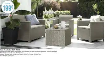 Géant Casino Allibert salon de jardin bas taupe mathis offre