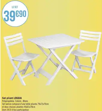 Set pliant loggia