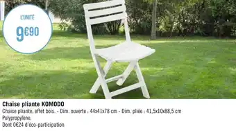 Chaise pliante komodo
