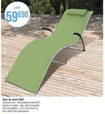 Géant Casino Bain de soleil poly offre