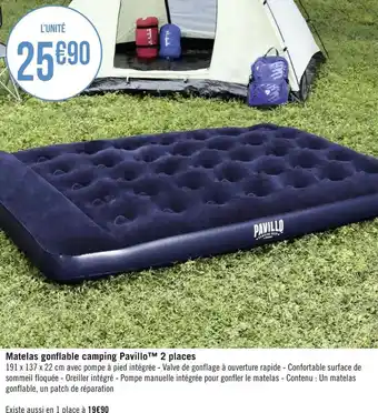 Matelas gonflable camping pavillotm2 places