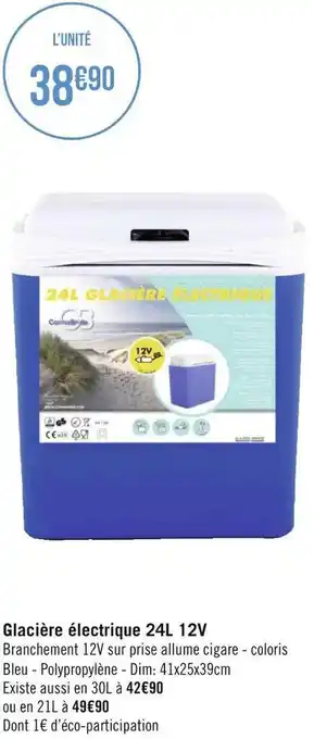 Géant Casino Glacière électrique 24l 12v offre