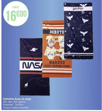 Géant Casino Collection draps de plage offre