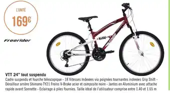 Géant Casino Vtt 24’’ tout suspendu offre