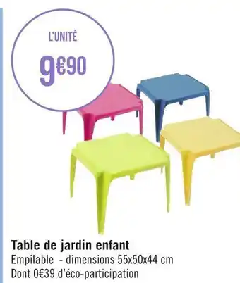 Géant Casino Table de jardin enfant offre