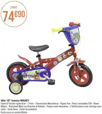 Vélo 10’’ licence mickey