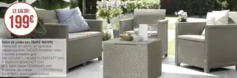 Géant Casino Salon de jardin bas taupe mathis offre