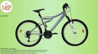 Vtt mixte 26” tout suspendu