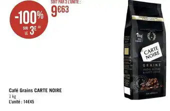 Géant Casino Carte noire café grains offre