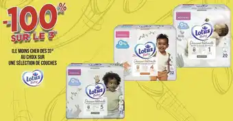 Géant Casino Lotus bon plan sur une sélection de couches de la marque lotus baby offre