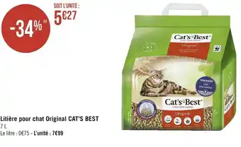 Géant Casino Cat’s best litière pour chat original offre