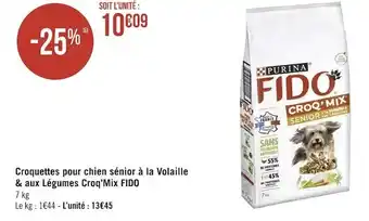 Géant Casino Fido croquettes pour chien sénior à la volaille & aux légumes croq’mix offre