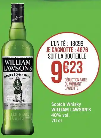 Géant Casino William lawson’s scotch whisky offre