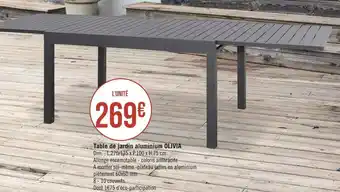 Géant Casino Table de jardin aluminium olivia offre
