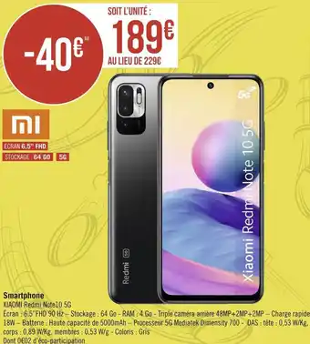 Géant Casino Xiaomi smartphone offre